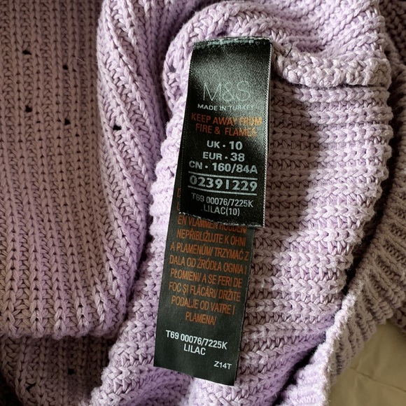 Limited Edition Women violet lilac knitted Sweater Fit Small and x-small New - Picture 7 of 7